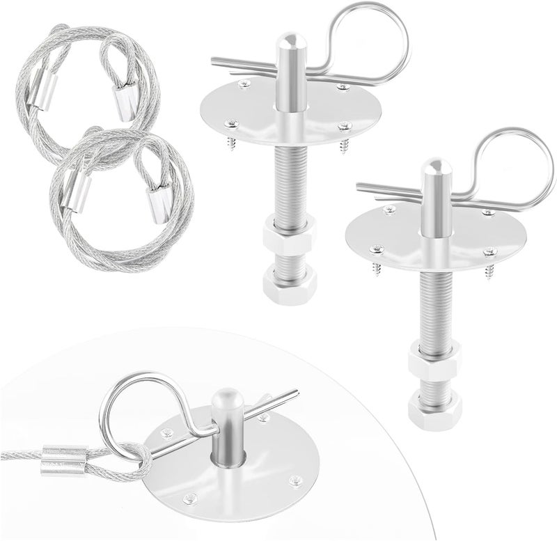 Stacool Hood Pins Kit for Car - Stainless Steel Car Hood Cover Quick Latch Hood Pins for Reducing Shaking - Universal Automotive Exterior Accessories Fit for Most Cars SUVs Trucks (Silver) - Image 1